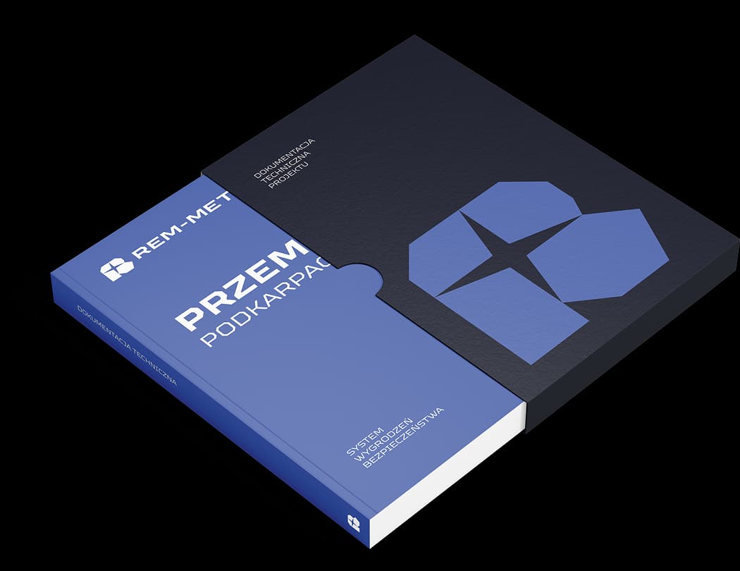 Projekt wygrodzenia bezpieczeństwa REM-MET w programie SolidWorks.